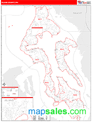 Island County, WA Zip Code Wall Map