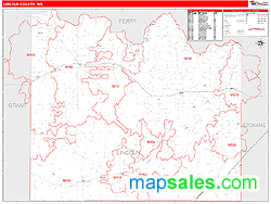 Lincoln County, WA Zip Code Wall Map