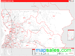 Snohomish County, WA Wall Map