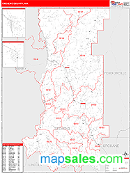 Stevens County, WA Zip Code Wall Map