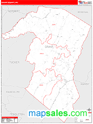 Grant County, WV Wall Map