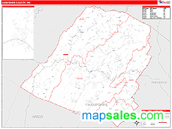 Hampshire County, WV Wall Map