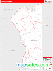 Hancock County, WV Zip Code Wall Map