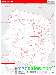 Harrison County, WV Wall Map