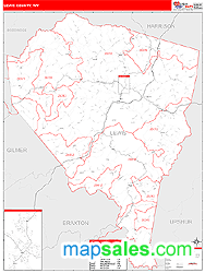 Lewis County, WV Zip Code Wall Map