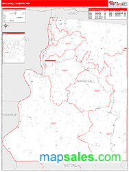 Marshall County, WV Zip Code Wall Map