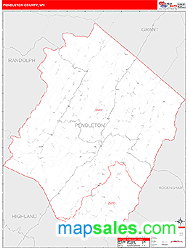 Pendleton County, WV Wall Map