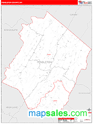 Pendleton County, WV Zip Code Wall Map