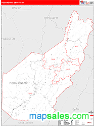 Pocahontas County, WV Zip Code Wall Map