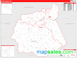 Ritchie County, WV Wall Map