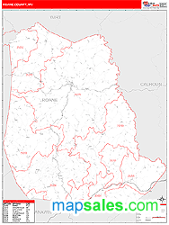 Roane County, WV Zip Code Wall Map