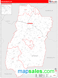 Upshur County, WV Wall Map