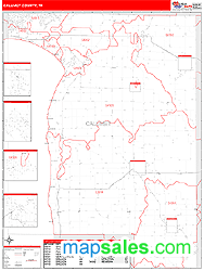 Calumet County, WI Zip Code Wall Map