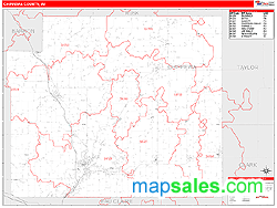 Chippewa County, WI Zip Code Wall Map