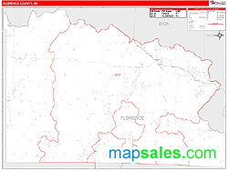 Florence County, WI Zip Code Wall Map