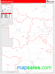 Green Lake County, WI Zip Code Wall Map