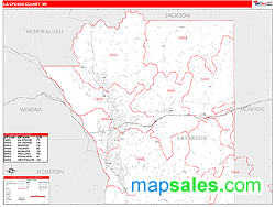 La Crosse County, WI Zip Code Wall Map