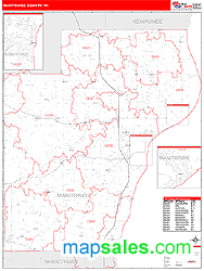 Manitowoc County, WI Wall Map