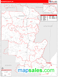 Marinette County, WI Wall Map