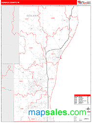 Ozaukee County, WI Zip Code Wall Map