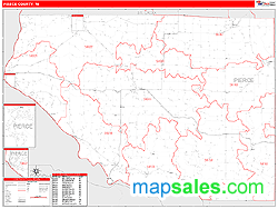 Pierce County, WI Zip Code Wall Map