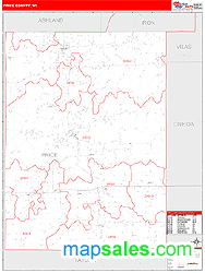 Price County, WI Zip Code Wall Map