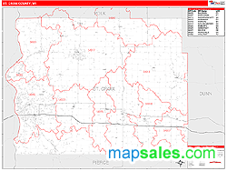 St. Croix County, WI Zip Code Wall Map