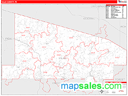 Vilas County, WI Zip Code Wall Map