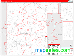 Waupaca County, WI Wall Map