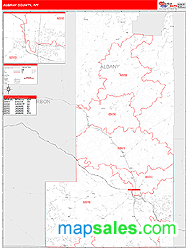 Albany County, WY Zip Code Wall Map