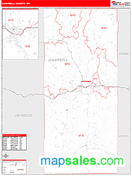 Campbell County, WY Wall Map