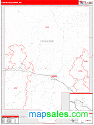 Converse County, WY Zip Code Wall Map
