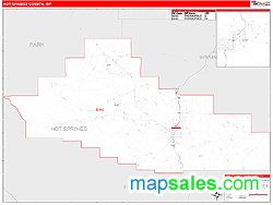 Hot Springs County, WY Wall Map