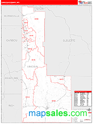 Lincoln County, WY Zip Code Wall Map