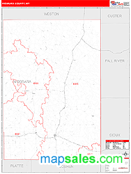 Niobrara County, WY Zip Code Wall Map