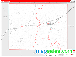 Uinta County, WY Zip Code Wall Map