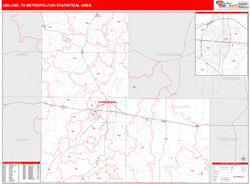 Abilene Metro Area Wall Map