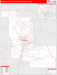 Albuquerque Metro Area Wall Map