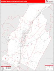 Altoona Metro Area Wall Map