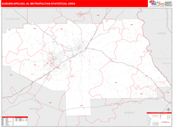 Auburn-Opelika Metro Area Wall Map