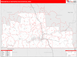 Binghamton Metro Area Wall Map