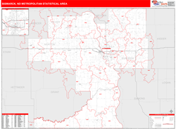 Bismarck Metro Area Wall Map