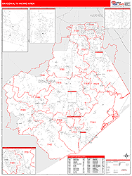 Brazoria Metro Area Wall Map