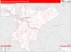 Charleston Metro Area Wall Map