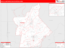 Chico Metro Area Wall Map