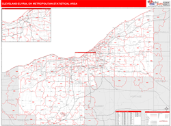 Cleveland-Elyria Metro Area Wall Map