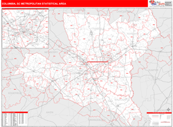 Columbia Metro Area Wall Map