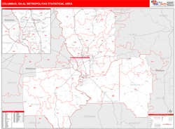 Columbus Metro Area Wall Map