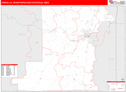 Corvalis Metro Area Wall Map