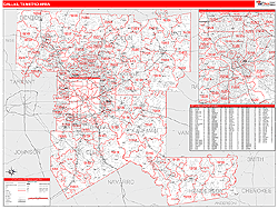 Dallas Metro Area Wall Map